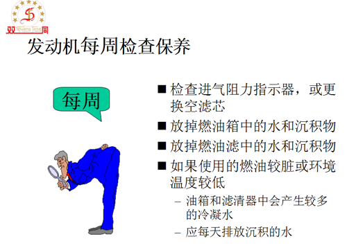 發(fā)動(dòng)機(jī)每周檢查保養(yǎng)